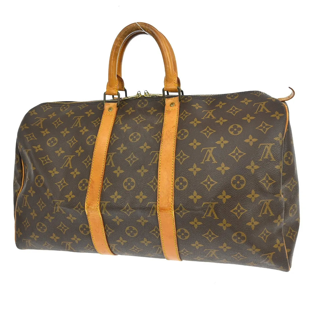 Louis Vuitton Keepall Bag Monogram Canvas Brown Canvas Travel Bag Bag (Pre-Owned)