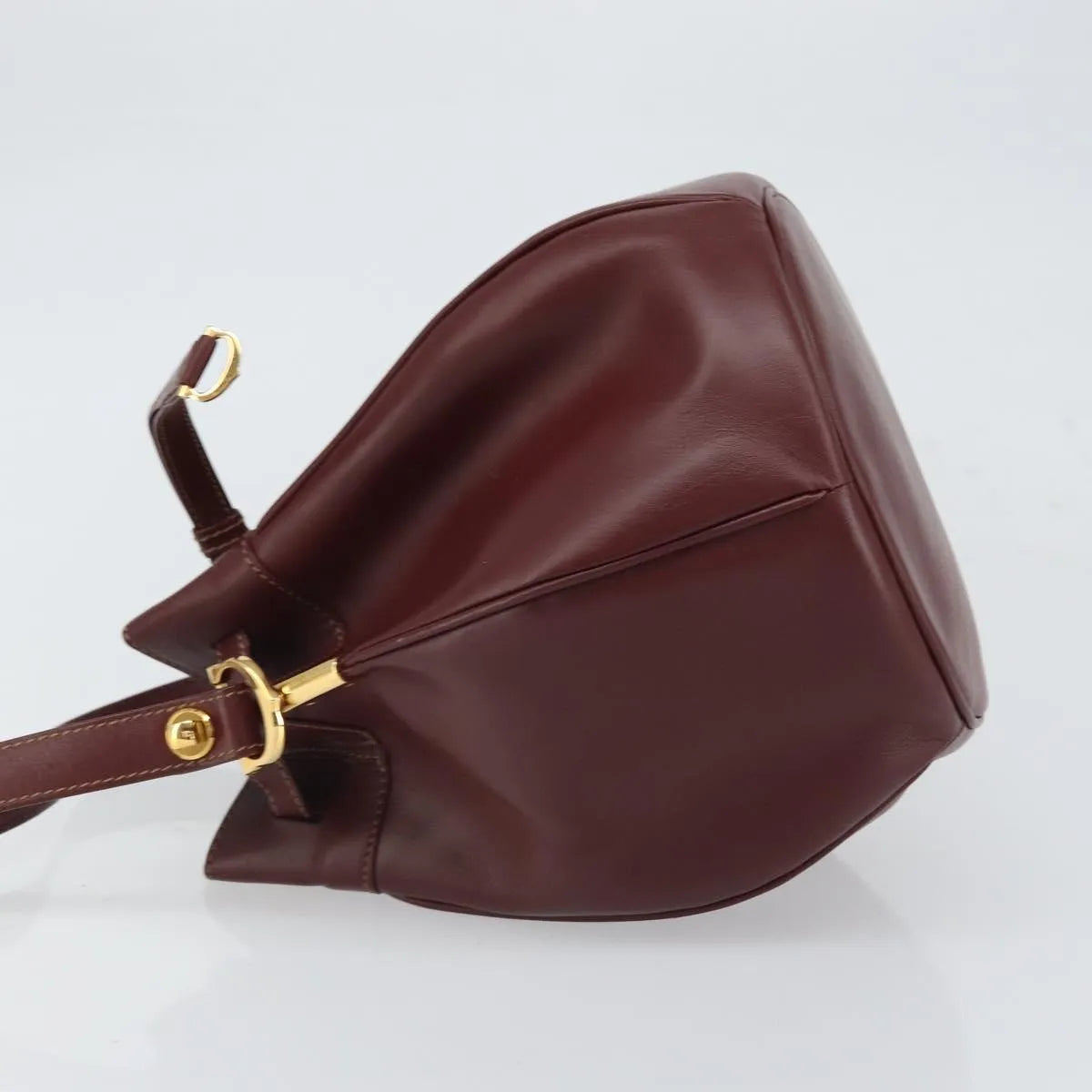 Cartier Must De Cartier Leather Burgundy Leather Shoulder Bag Bag (Pre-Owned)