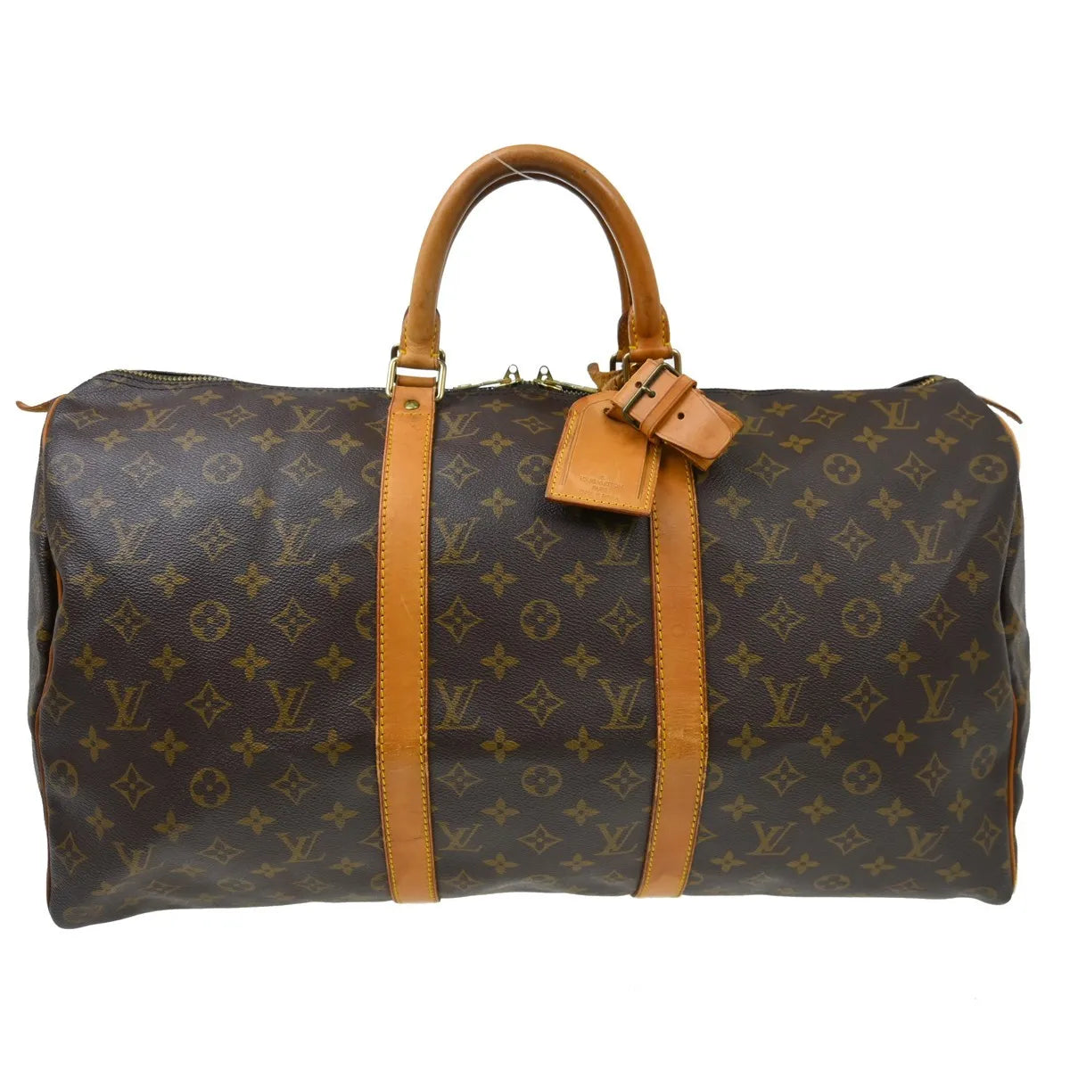 Louis Vuitton Keepall Bag Monogram Canvas Brown Canvas Travel Bag Bag (Pre-Owned)