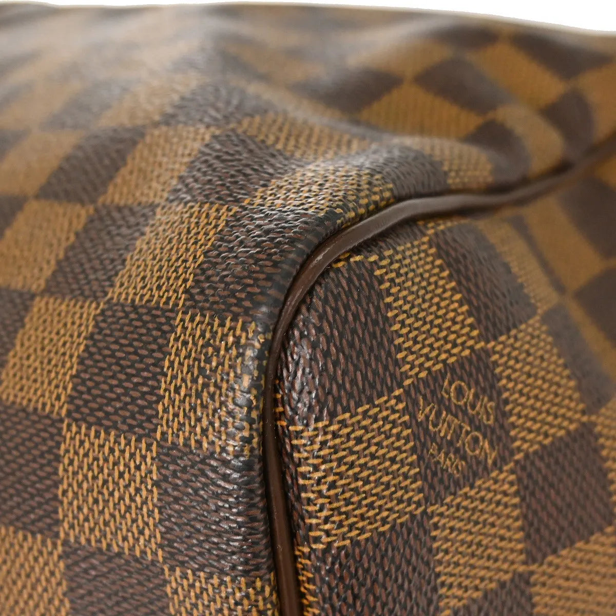 Louis Vuitton Keepall Damier Ebene Brown Canvas Travel Bag Bag (Pre-Owned)