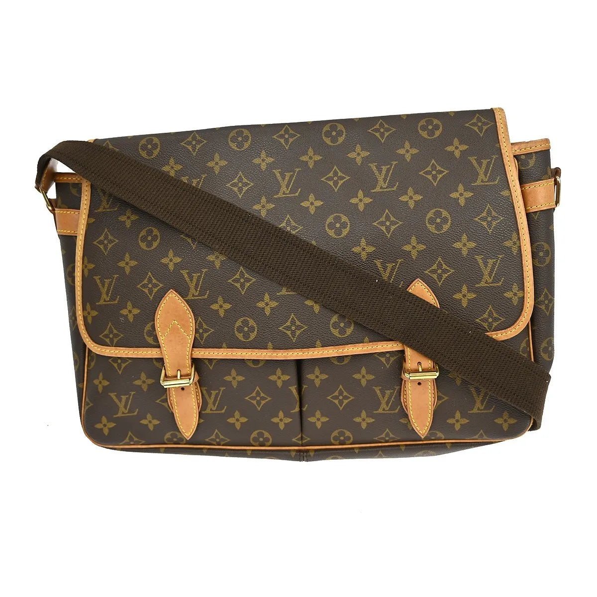 Louis Vuitton Sac Gibeciere Messenger Monogram Canvas Brown Canvas Shoulder Bag Bag (Pre-Owned)