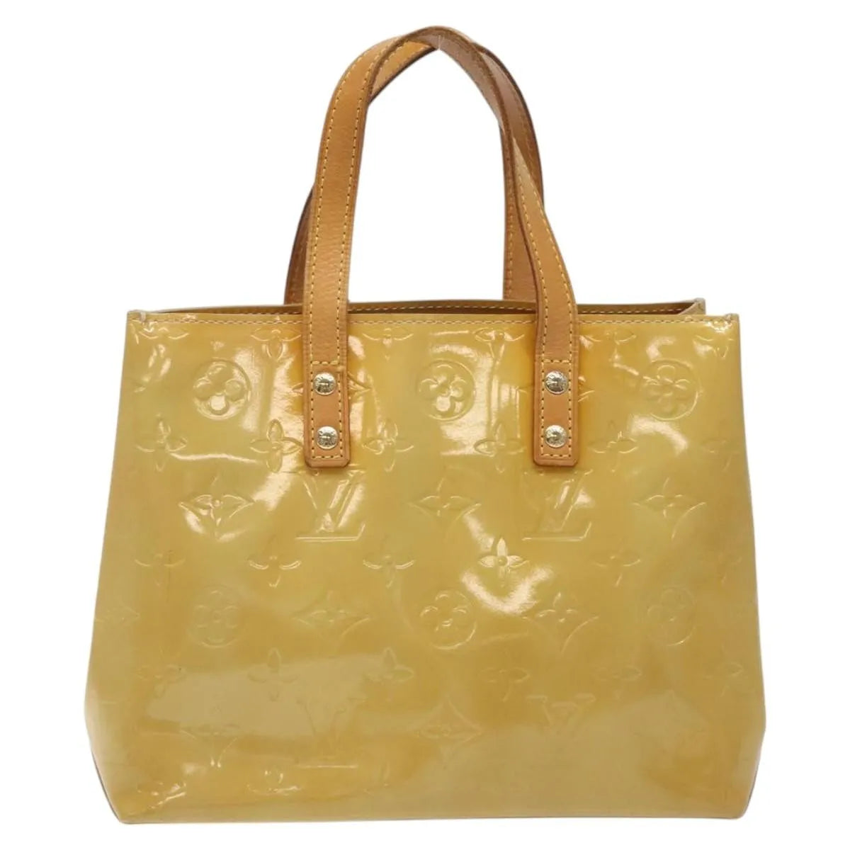 Louis Vuitton Reade Monogram Vernis Beige Patent_Leather Handbag (Pre-Owned)