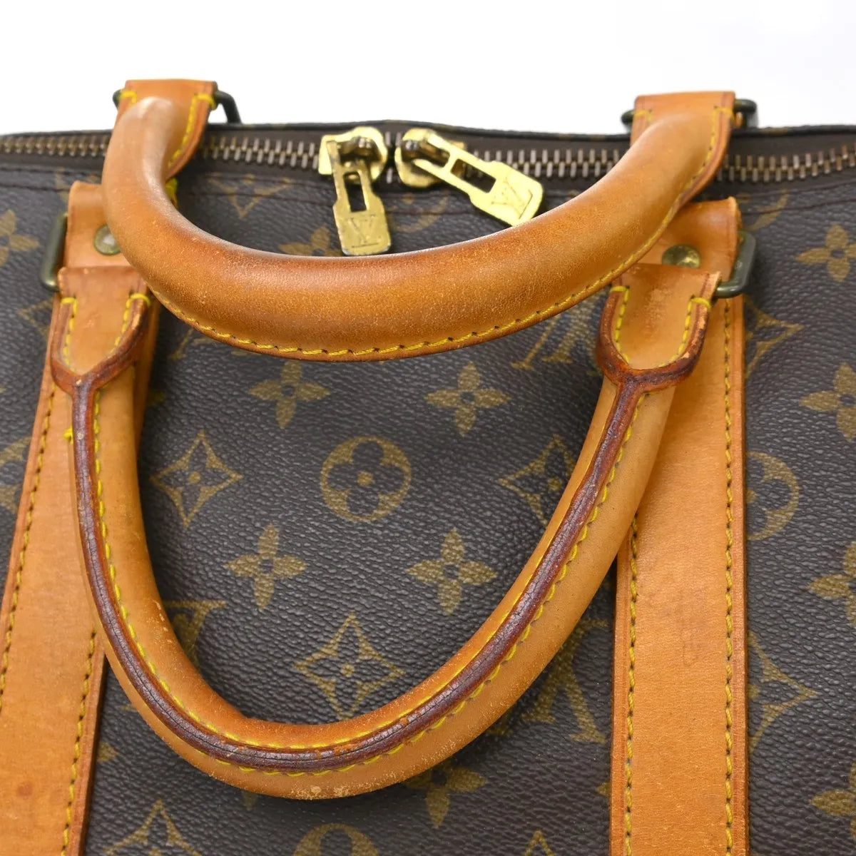 Louis Vuitton Keepall Bag Monogram Canvas Brown Canvas Travel Bag Bag (Pre-Owned)