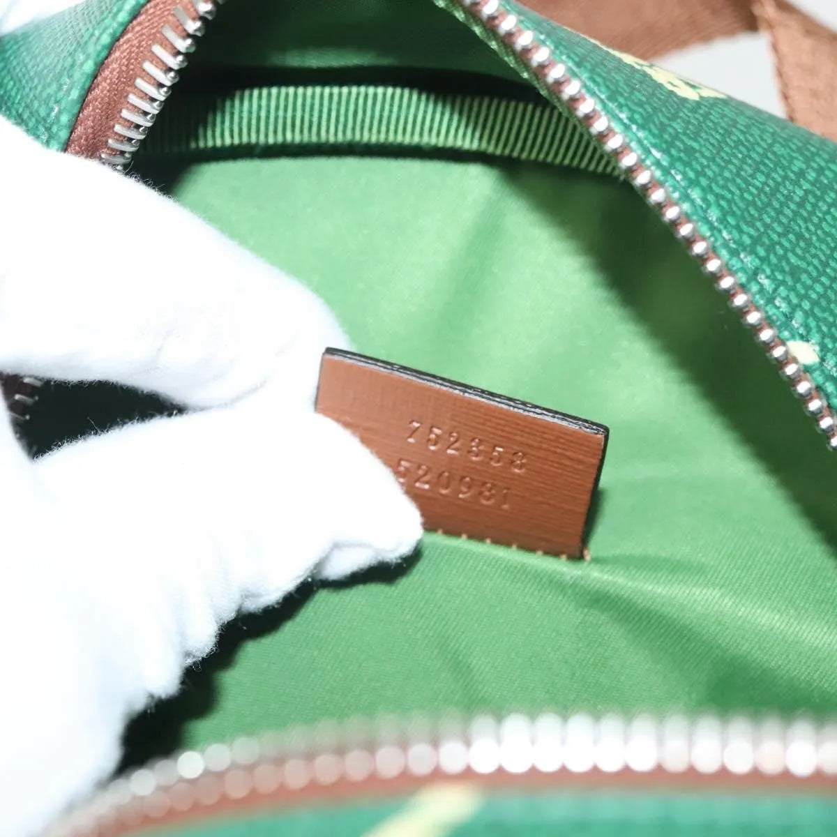 Gucci The Jetsons Web Sherry Line Roun Jetsons Web Sherry Line Pvc Green Pvc Backpack Bag (Pre-Owned)