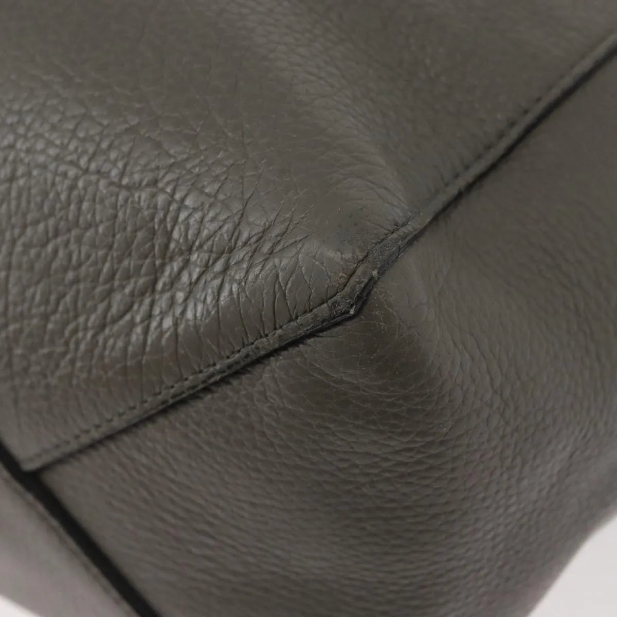 Celine Phantom Cabas Tote Leather Gray Leather Tote Bag Bag (Pre-Owned)
