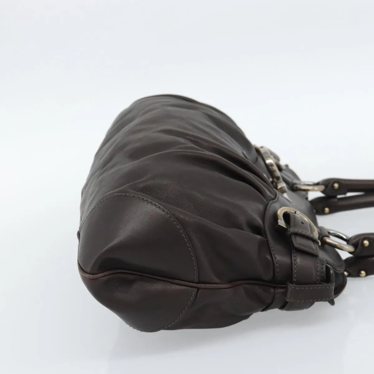 Salvatore Ferragamo Marisa Leather Brown Leather Handbag (Pre-Owned)