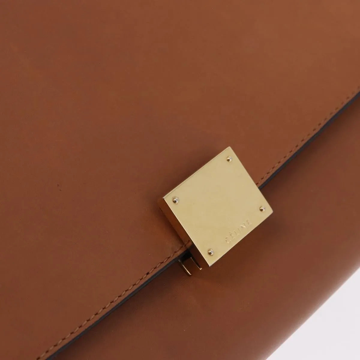 Celine Trapeze Leather Brown Leather Handbag (Pre-Owned)