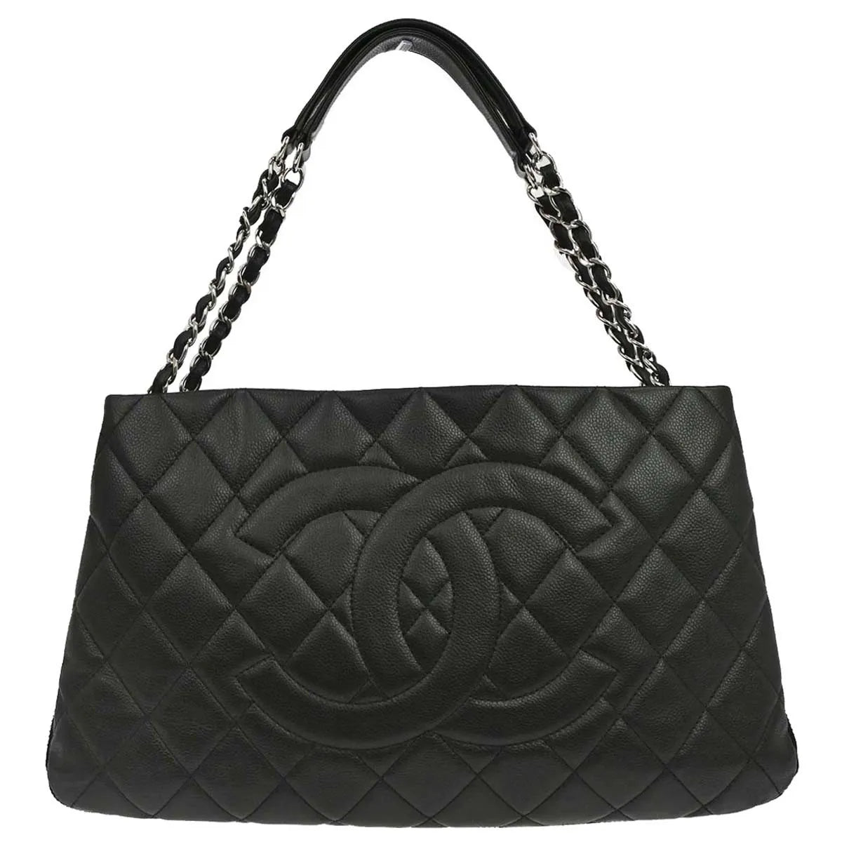 Chanel Timeless Cc Expandable Tote Quilted Caviar Black Leather Tote Bag Bag (Pre-Owned)