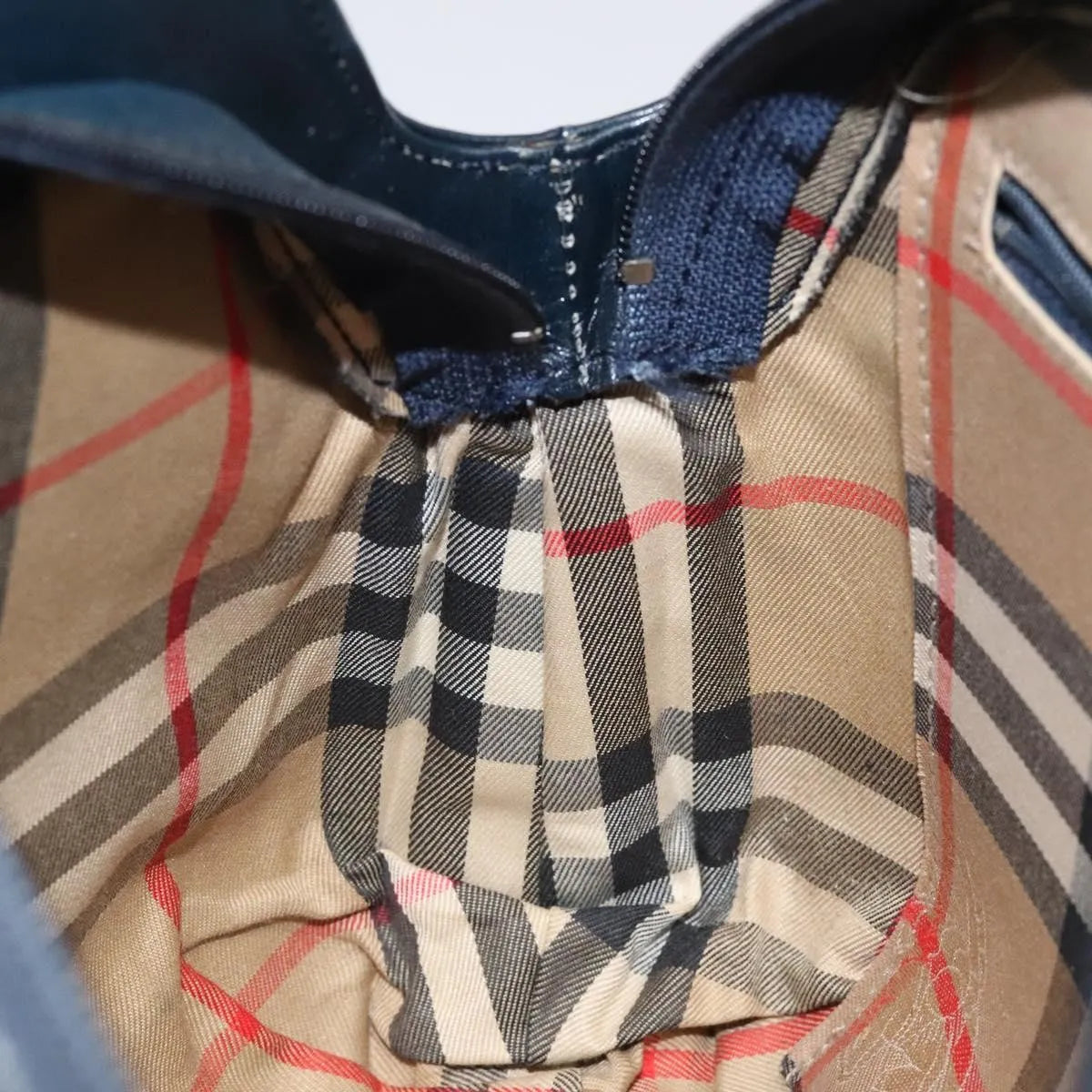 Burberry Vintage Canvas Navy Canvas Shoulder Bag Bag (Pre-Owned)