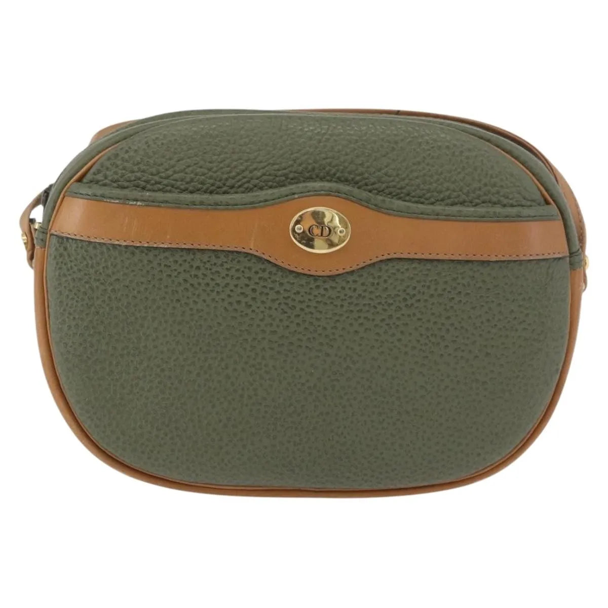 Christian Dior Cd Shoulder Bag Leather Green Leather Shoulder Bag Bag (Pre-Owned)