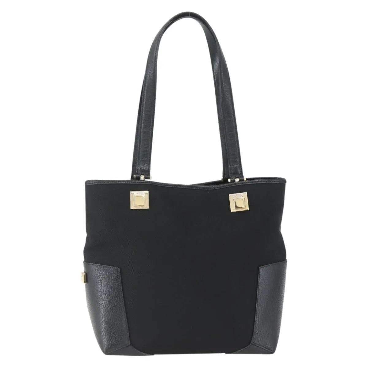 Salvatore Ferragamo Vintage Nylon Black Nylon Tote Bag Bag (Pre-Owned)