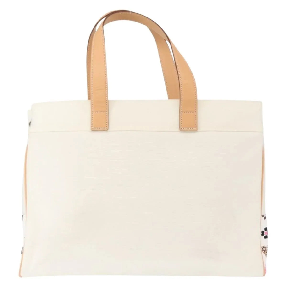 Burberry Black Label Canvas White Canvas Tote Bag Bag (Pre-Owned)