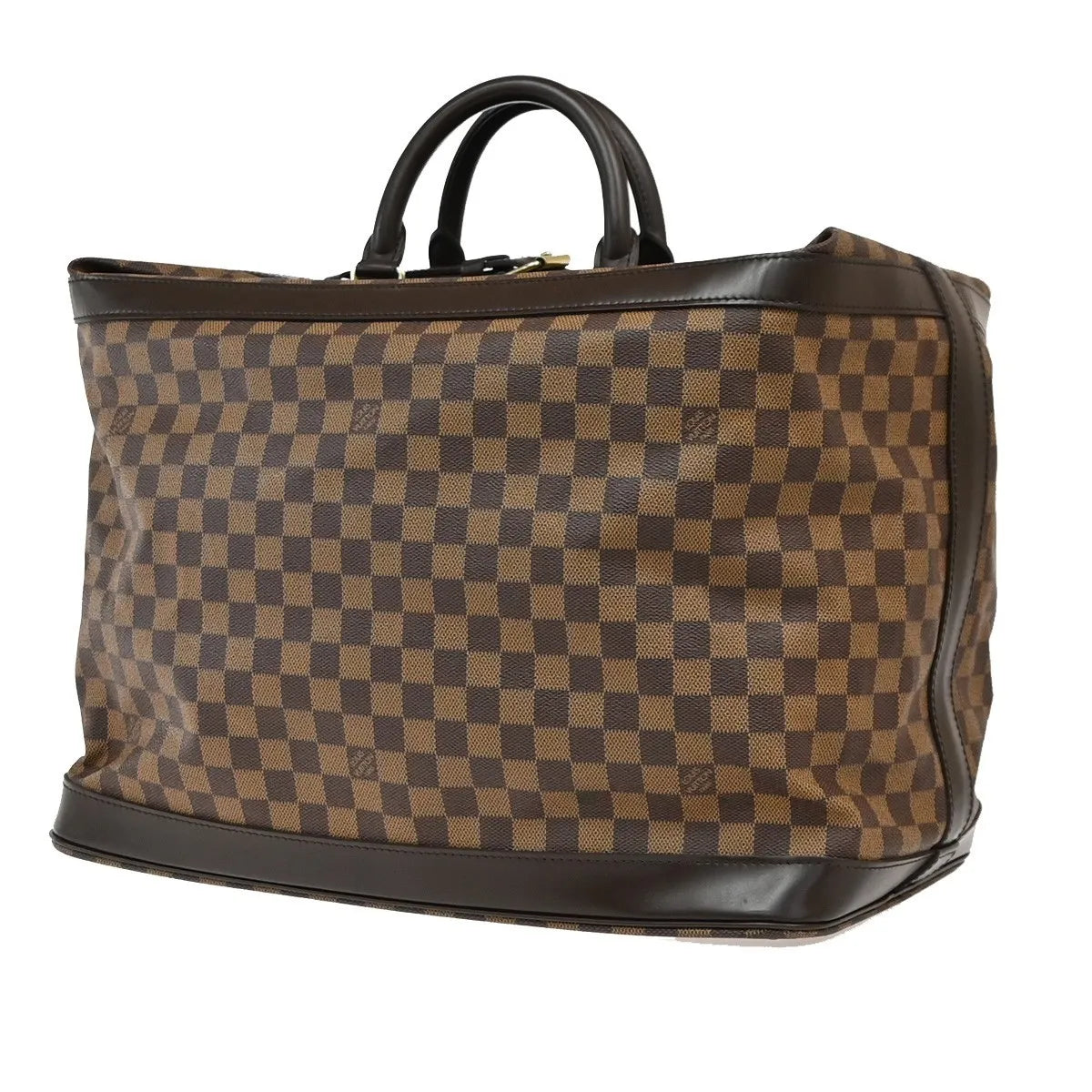 Louis Vuitton Grimaud Handbag Damier Brown Leather Travel Bag Bag (Pre-Owned)