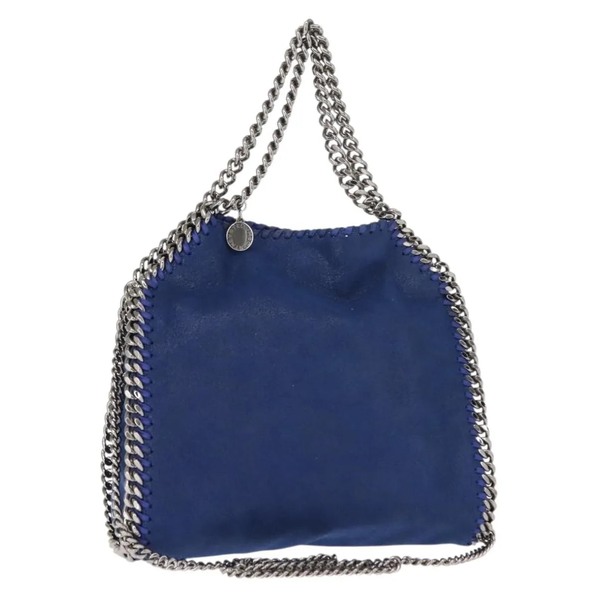 Stella Mccartney Falabella Fold Over Shaggy Deer Blue Polyester Shoulder Bag Bag (Pre-Owned)