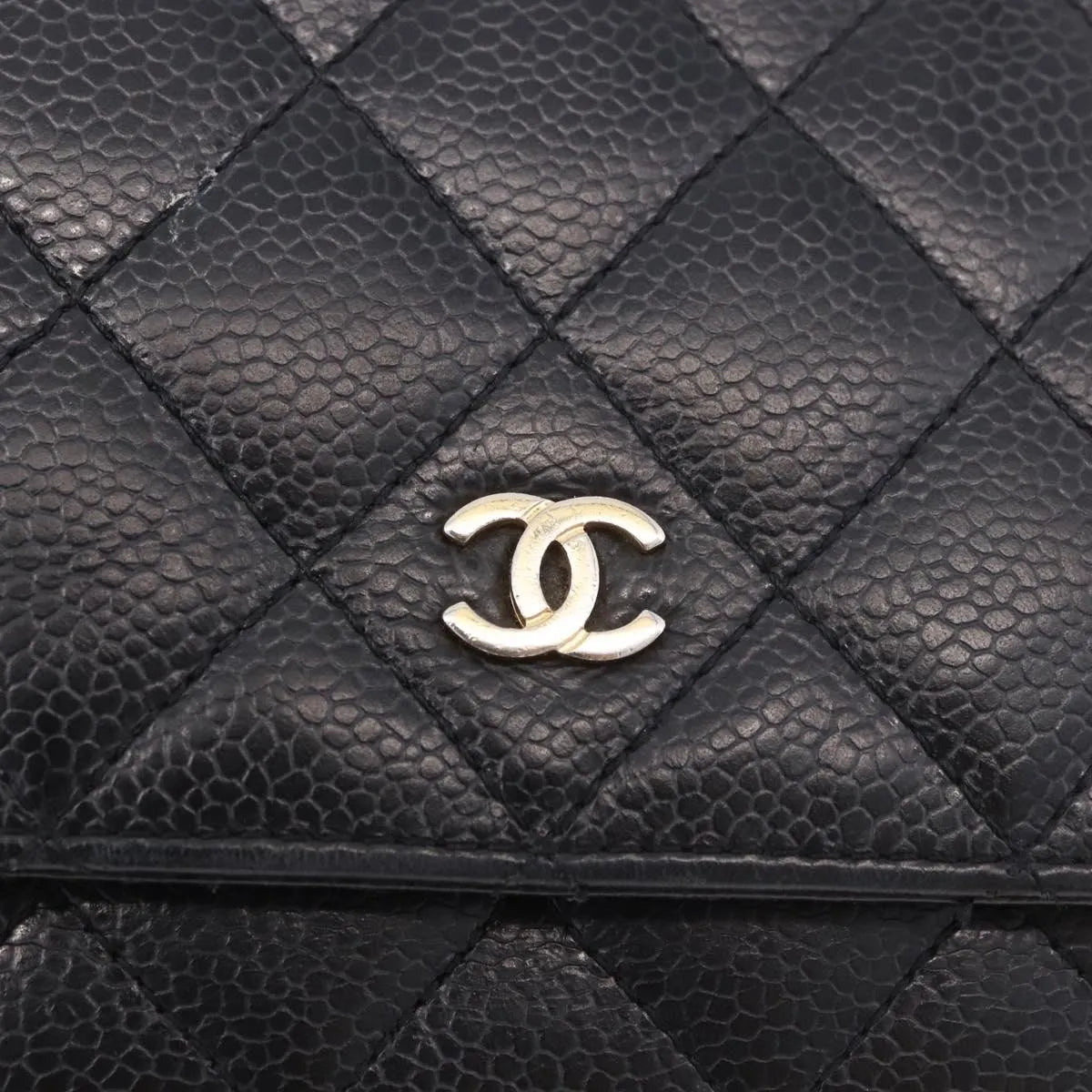 Chanel Chanel Matelassé Cuir Noir Black Leather Black Calfskin Shoulder Bag Bag (Pre-Owned)