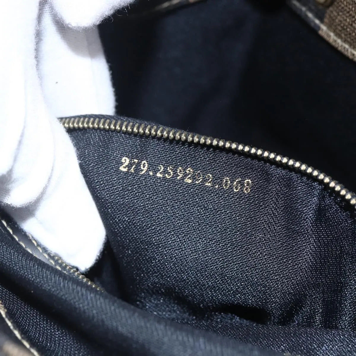 Fendi Vintage Pequin Logo Coated Canvas Brown Canvas Backpack Bag (Pre-Owned)