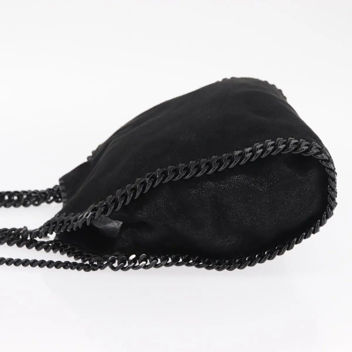 Stella Mccartney Falabella Fold Over Shaggy Deer Black Polyester Shoulder Bag Bag (Pre-Owned)
