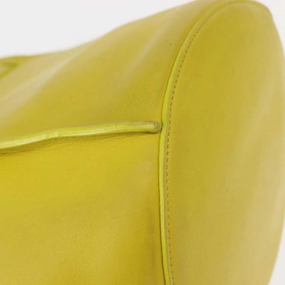 Celine Long Strap Big Bag Bucket Leather Yellow Leather Shoulder Bag Bag (Pre-Owned)