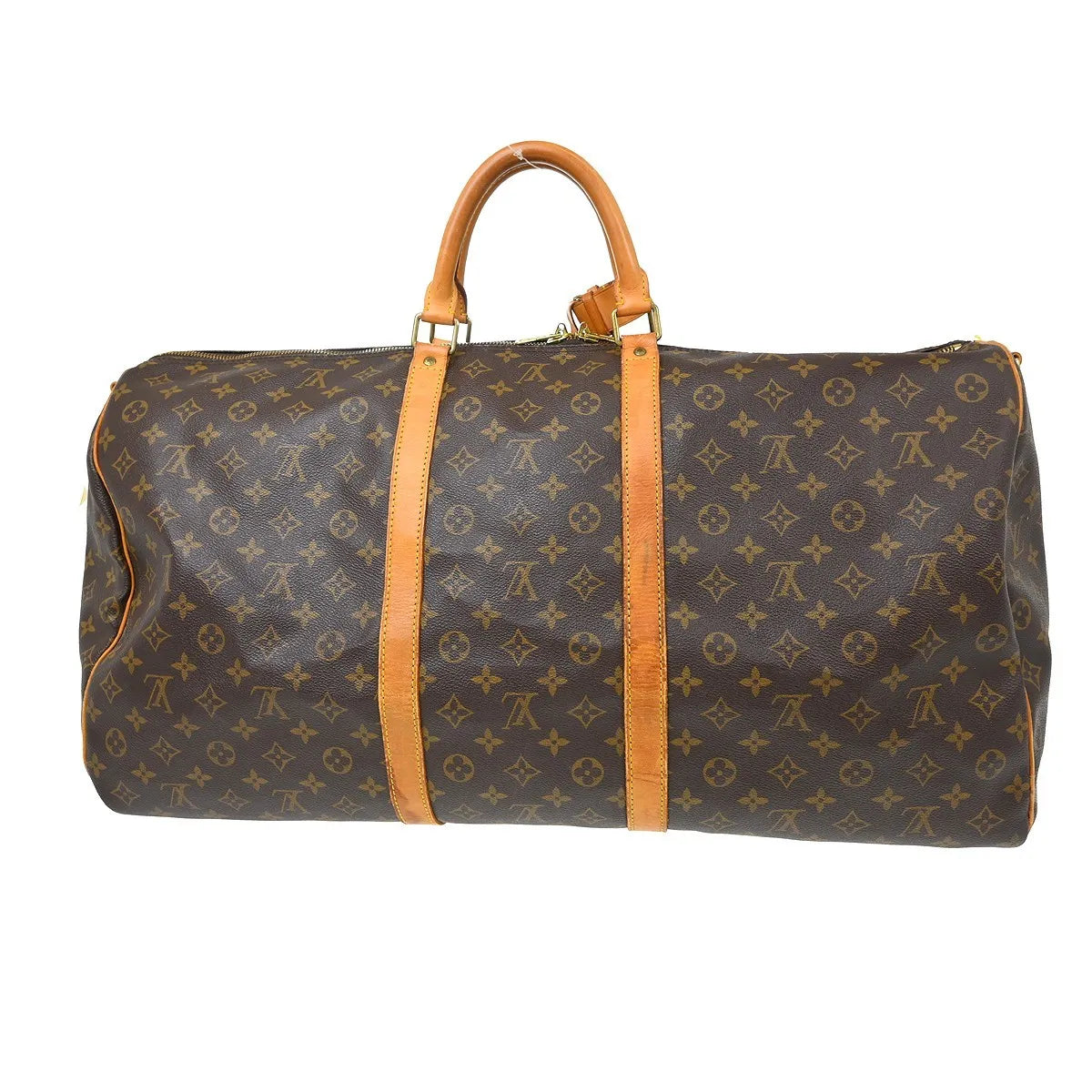 Louis Vuitton Keepall Bandouliere Bag Monogram Canvas Brown Canvas Travel Bag Bag (Pre-Owned)