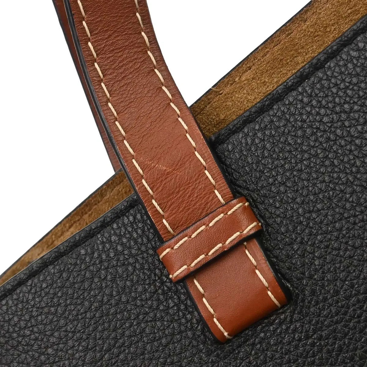 Loewe Gate Tote Leather Black Leather Tote Bag Bag (Pre-Owned)