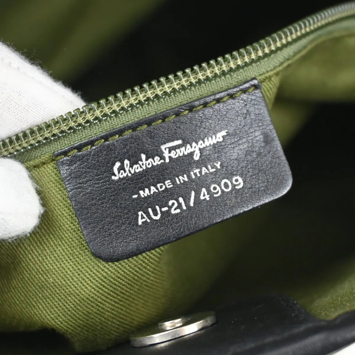 Salvatore Ferragamo Gancini Tote Gancini Canvas Black Canvas Tote Bag Bag (Pre-Owned)