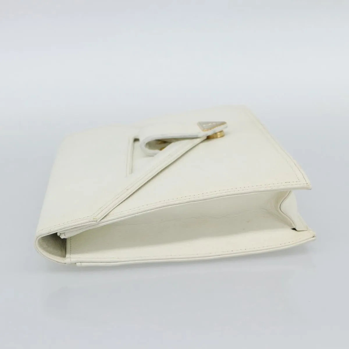 Saint Laurent Vintage Leather White Leather Clutche & Pouche Bag (Pre-Owned)