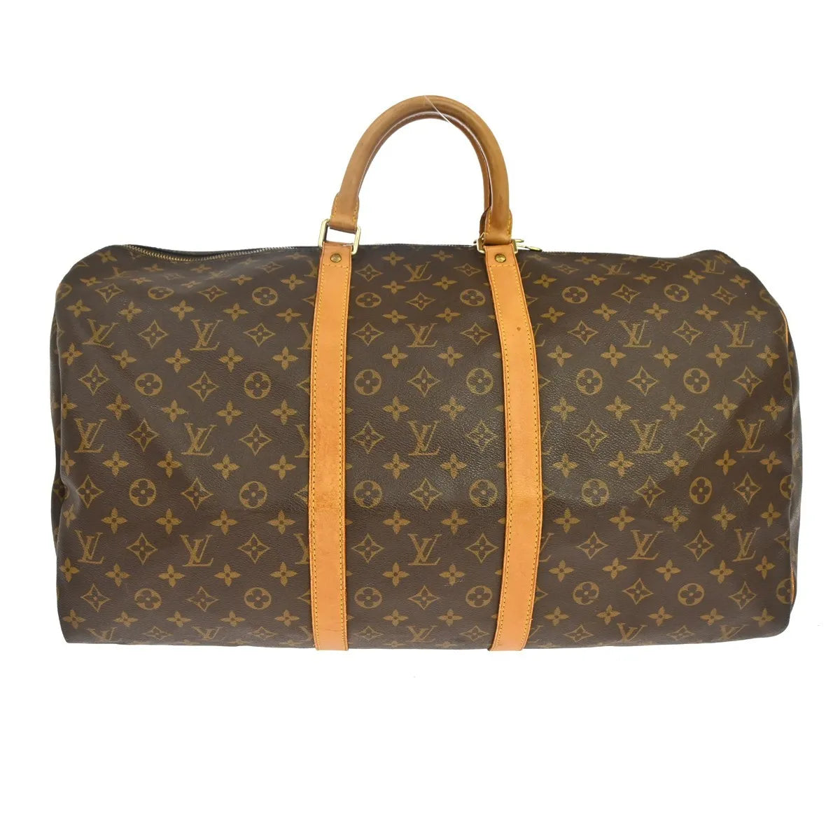 Louis Vuitton Keepall Monogram Brown Canvas Travel Bag Bag (Pre-Owned)
