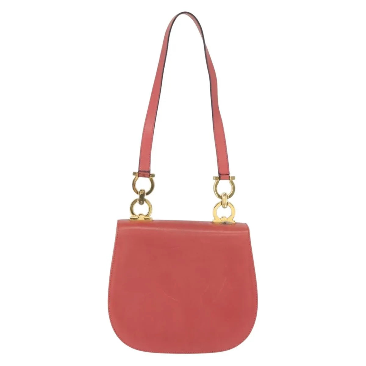 Salvatore Ferragamo Gancini Leather Pink Leather Shoulder Bag Bag (Pre-Owned)