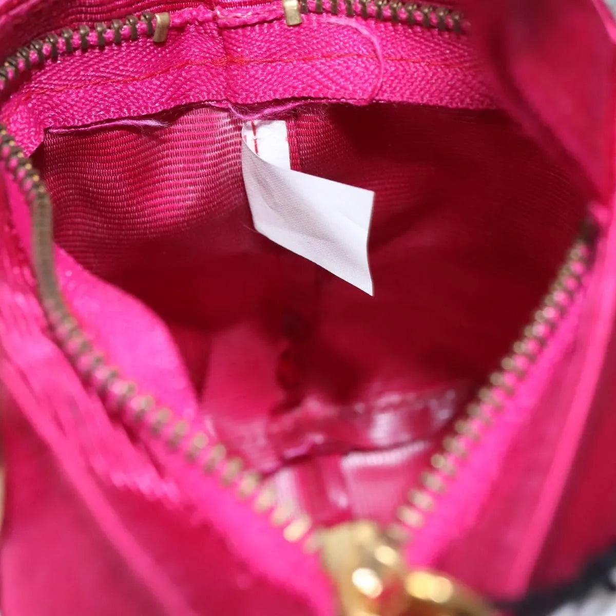 Celine Circle Logo Nylon Pink Nylon Clutche & Pouche Bag (Pre-Owned)