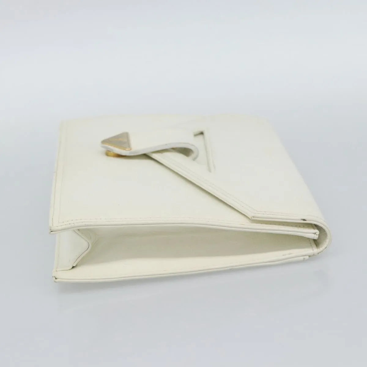 Saint Laurent Vintage Leather White Leather Clutche & Pouche Bag (Pre-Owned)