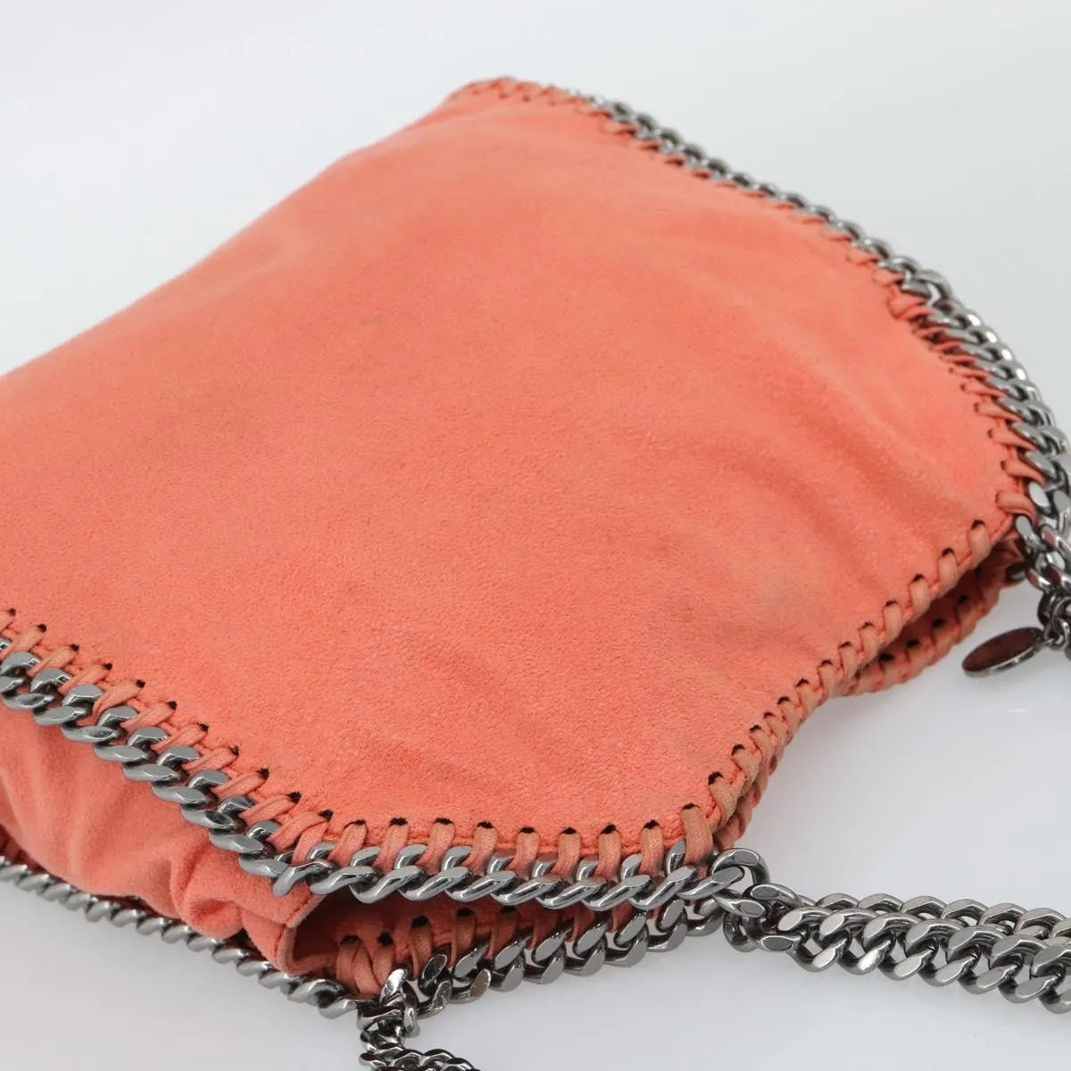 Stella Mccartney Falabella Fold Over Faux Leather Orange Polyester Shoulder Bag Bag (Pre-Owned)