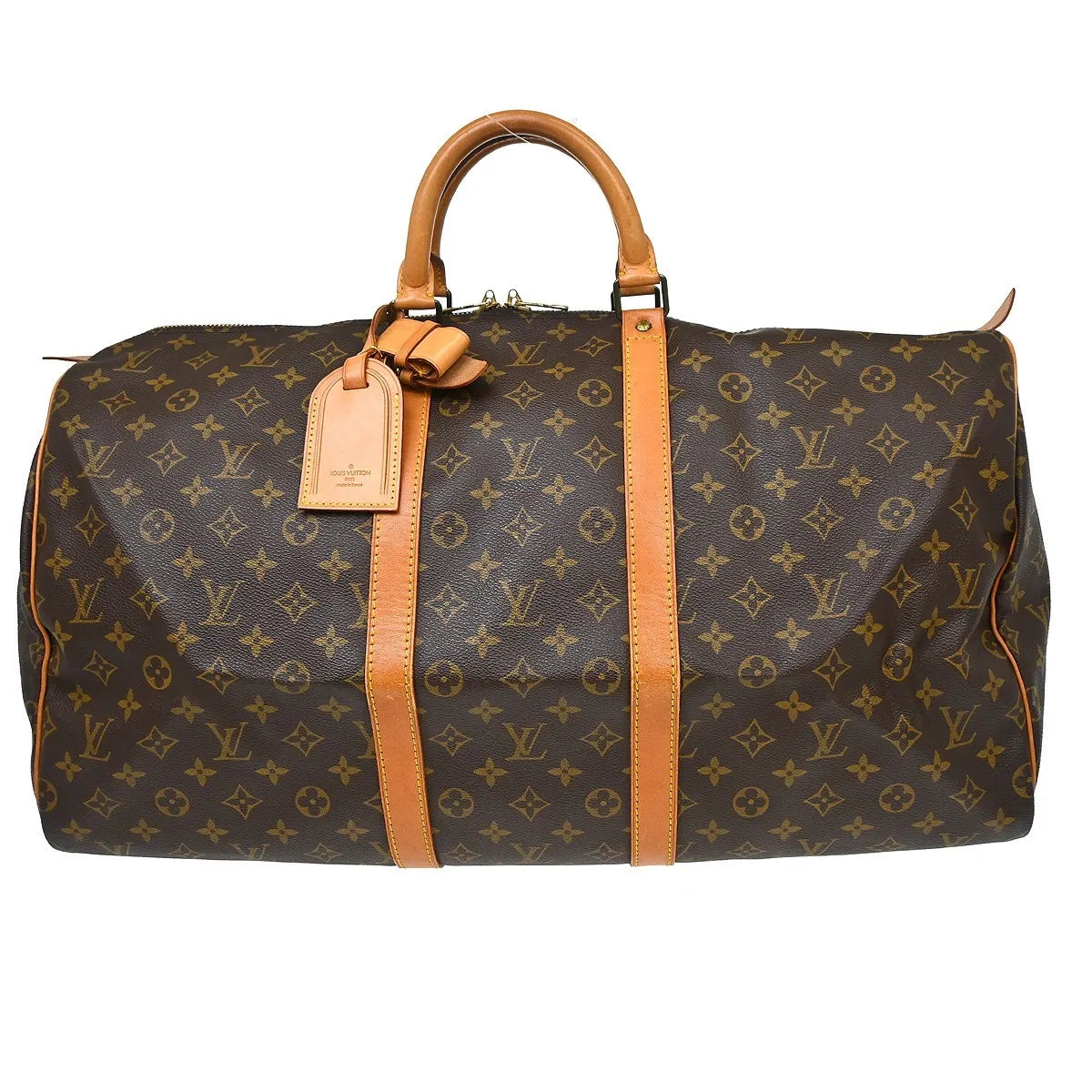 Louis Vuitton Keepall Bag Monogram Canvas Brown Canvas Travel Bag Bag (Pre-Owned)