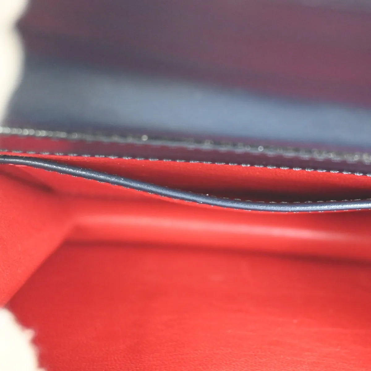 Celine Gancini Leather Navy Leather Handbag (Pre-Owned)