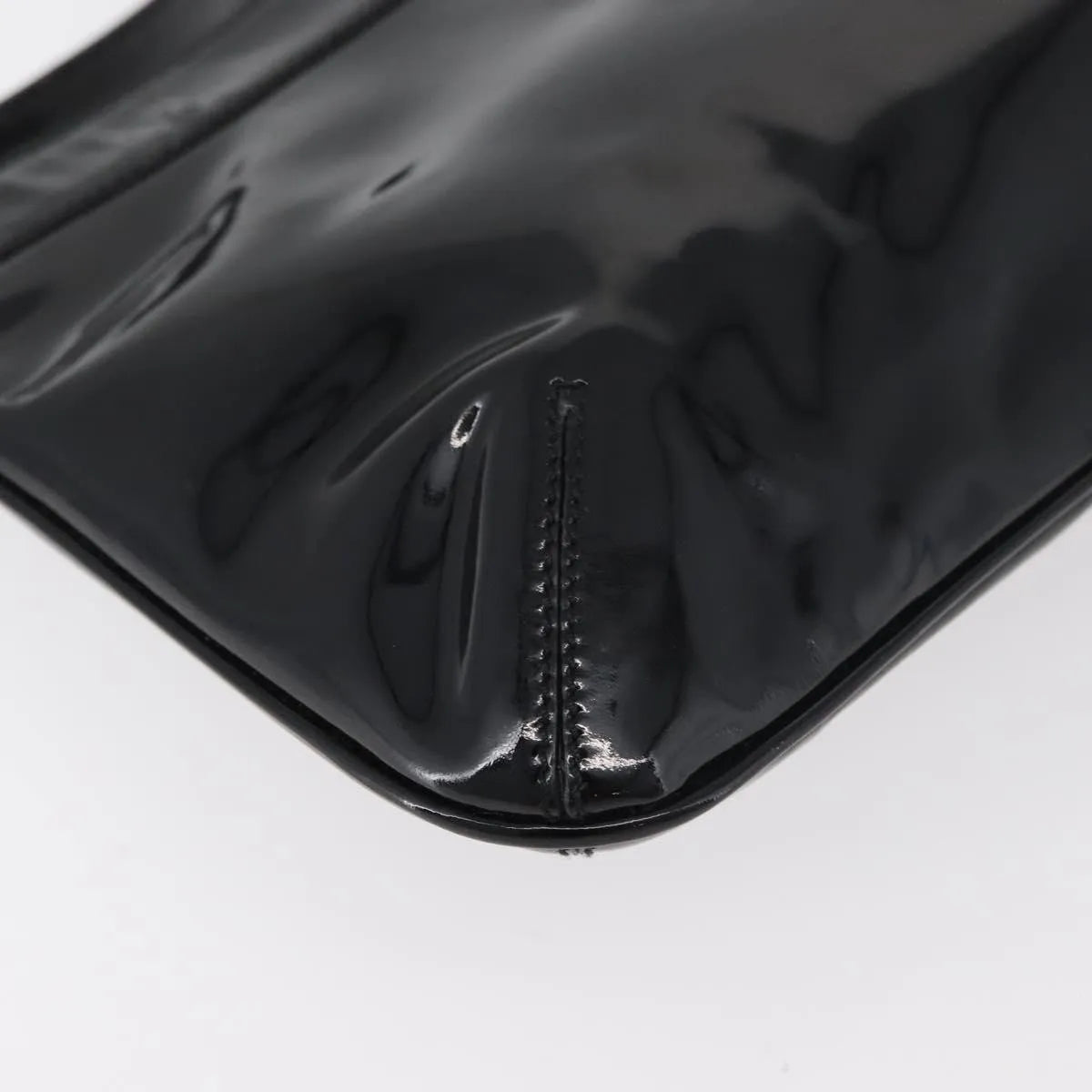 Salvatore Ferragamo Gancini Shoulder Bag Patent Leather Black Patent_Leather Shoulder Bag Bag (Pre-Owned)