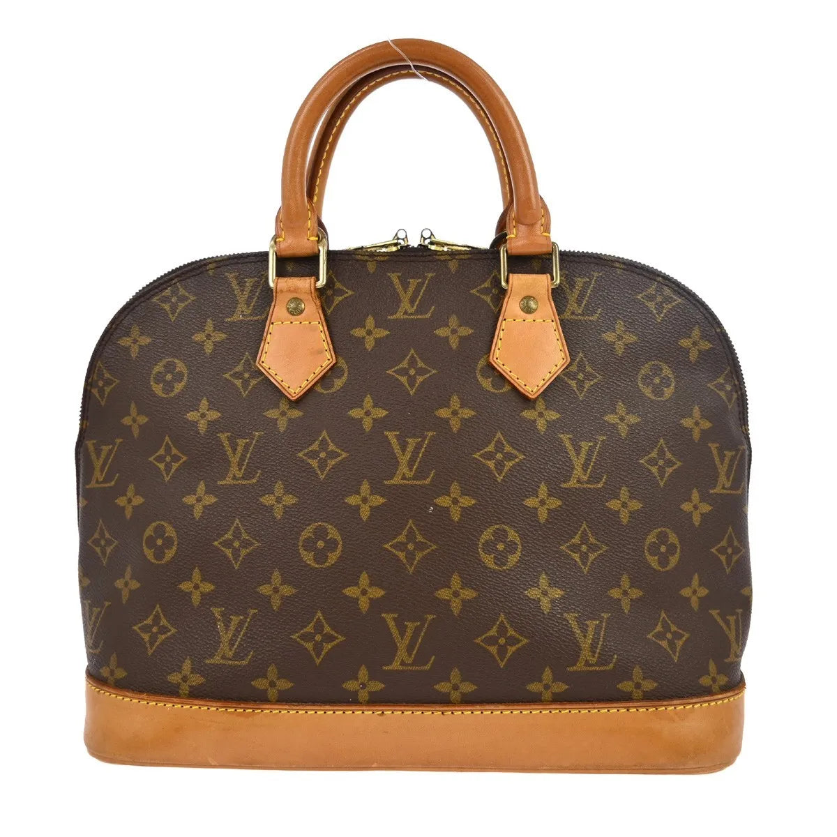 Louis Vuitton Alma Handbag Monogram Canvas Brown Canvas Handbag (Pre-Owned)