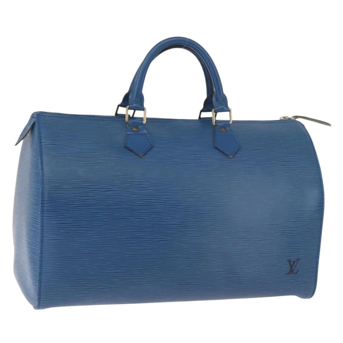 Louis Vuitton Speedy Epi Leather Blue Leather Handbag (Pre-Owned)