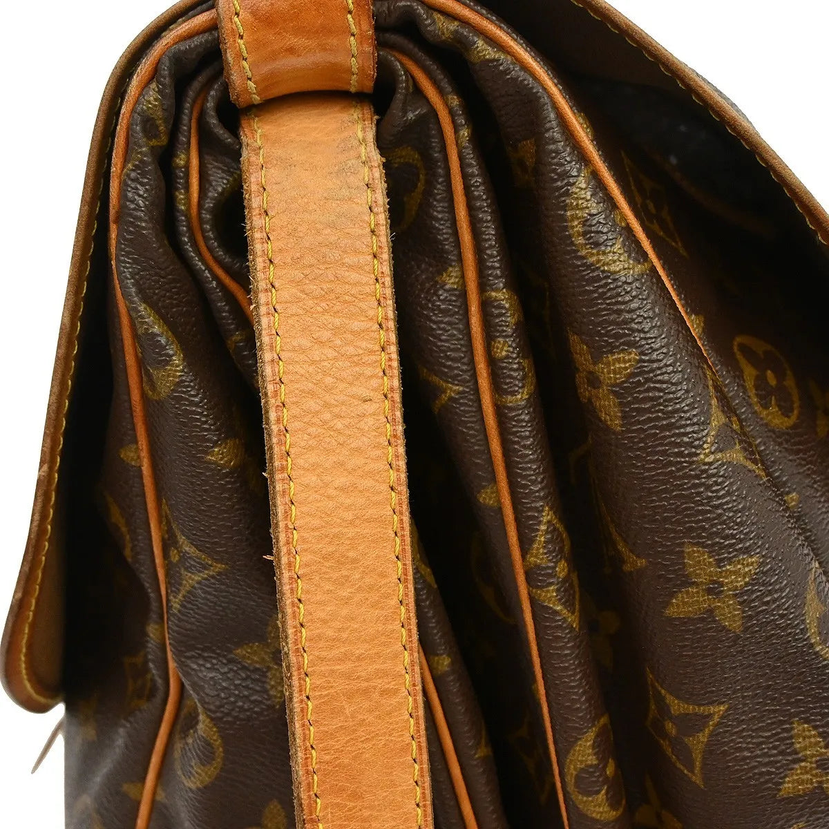 Louis Vuitton Saumur Monogram Canvas Brown Canvas Shoulder Bag Bag (Pre-Owned)