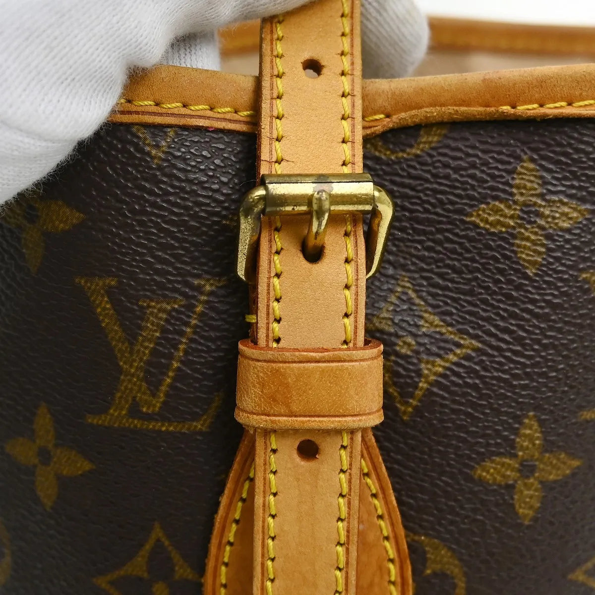 Louis Vuitton Petit Bucket Bag Monogram Canvas Brown Canvas Tote Bag Bag (Pre-Owned)