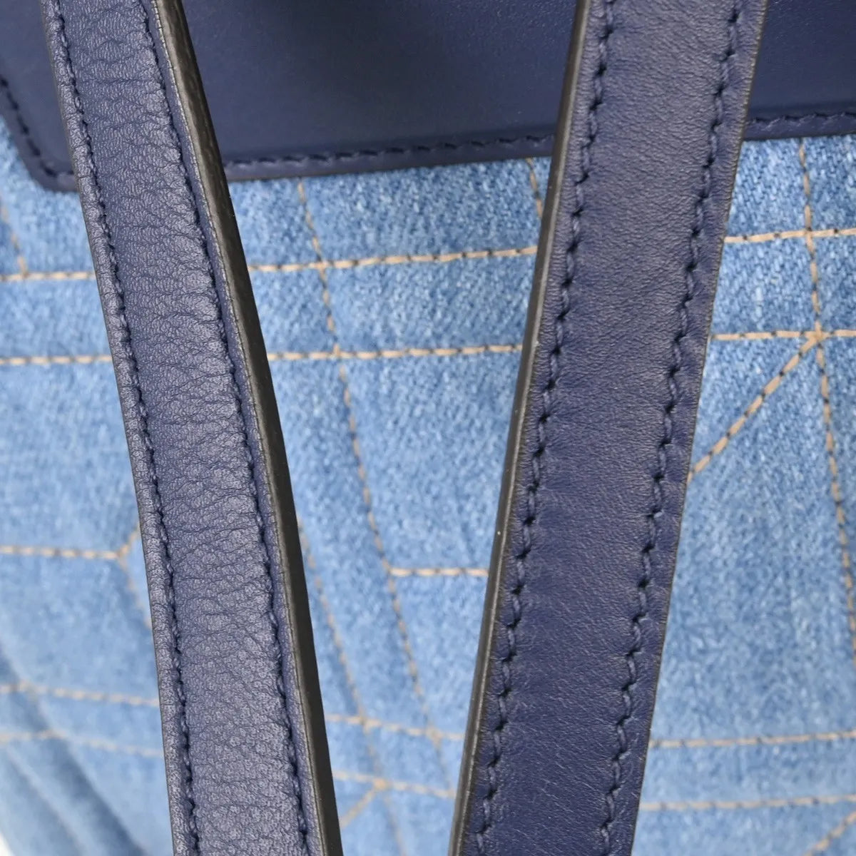 Gucci Backpack Embellished Wool Blue Denim_Jeans Backpack Bag (Pre-Owned)