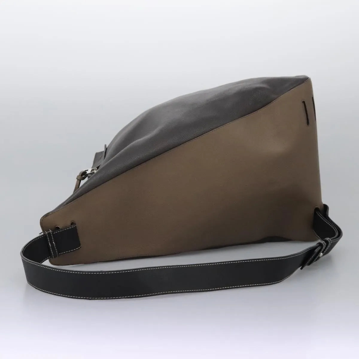 Loewe Anton Sling Bag Leather Gray Leather Backpack Bag (Pre-Owned)