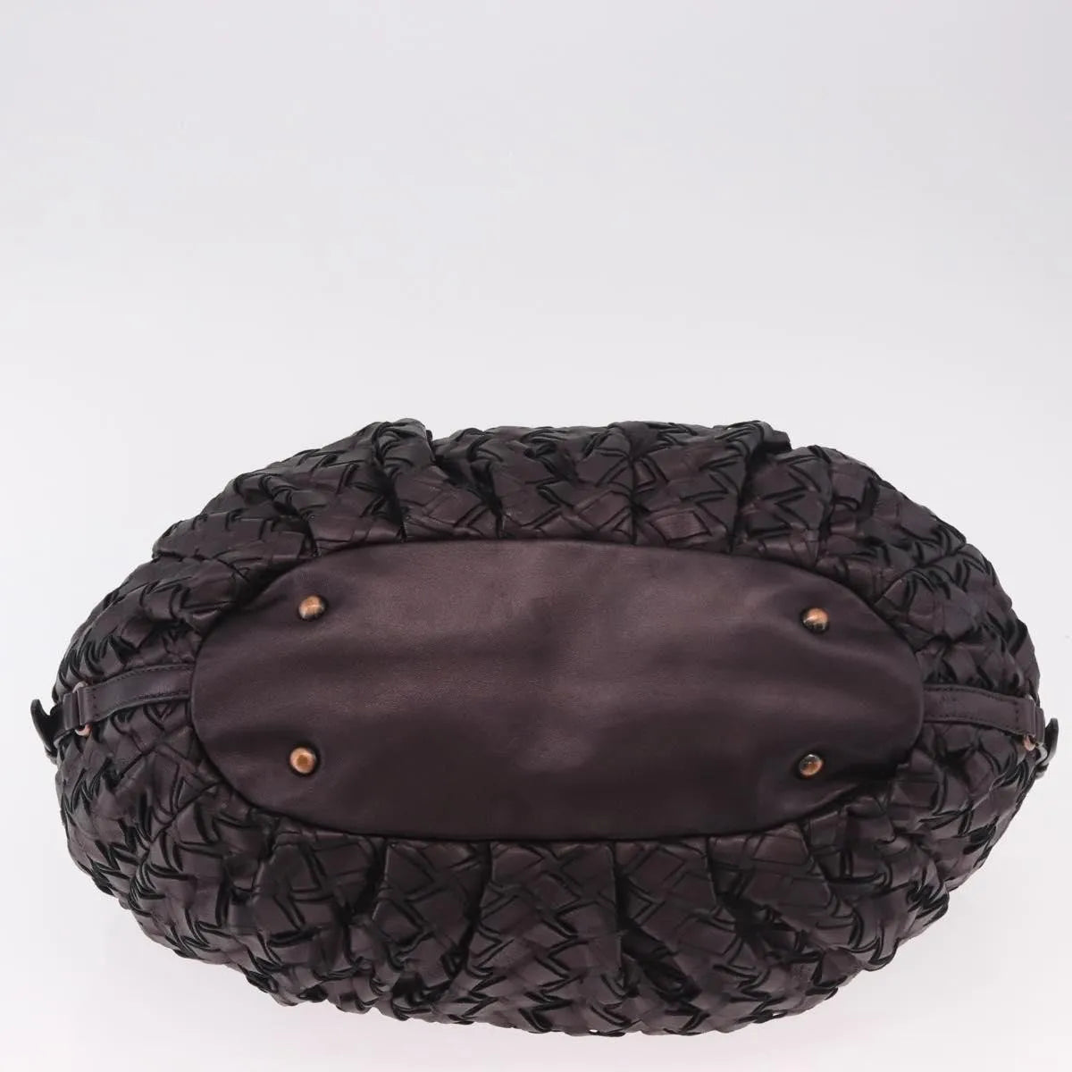 Miu Miu Hobo Woven Leather Purple Leather Handbag (Pre-Owned)