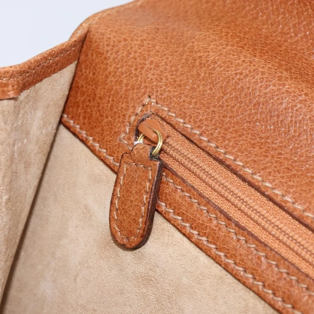Gucci Vintage Clutch Leather Brown Leather Clutche & Pouche Bag (Pre-Owned)
