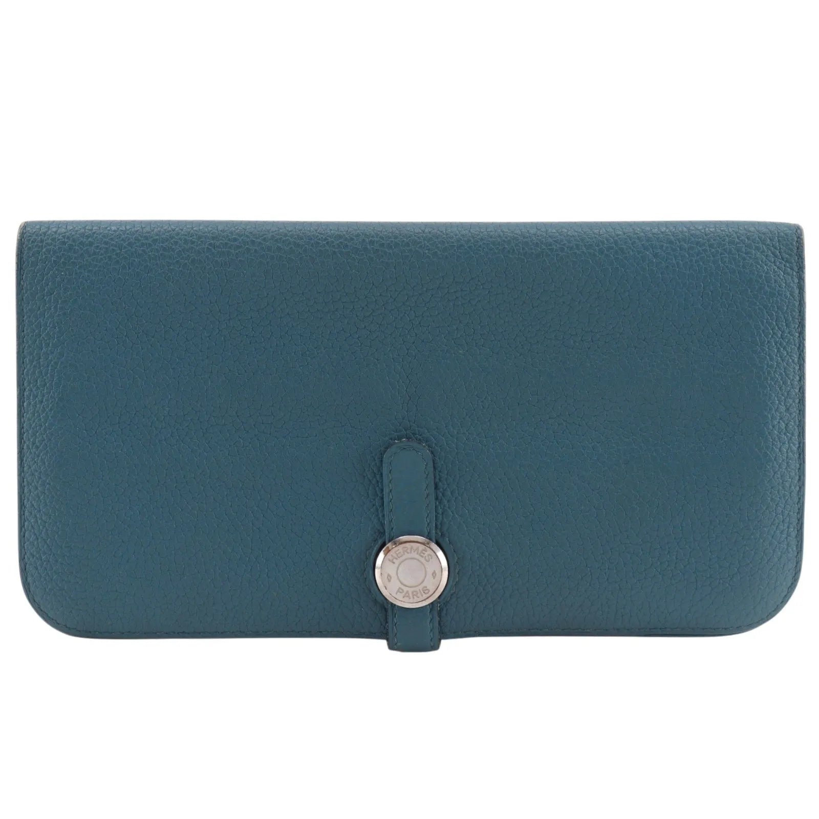 Hermes Dogon Recto Verso Leather Blue Leather Wallets Accessory (Pre-Owned)