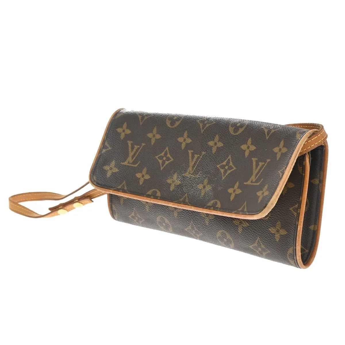 Louis Vuitton Twin Monogram Canvas Brown Canvas Clutche & Pouche Bag (Pre-Owned)
