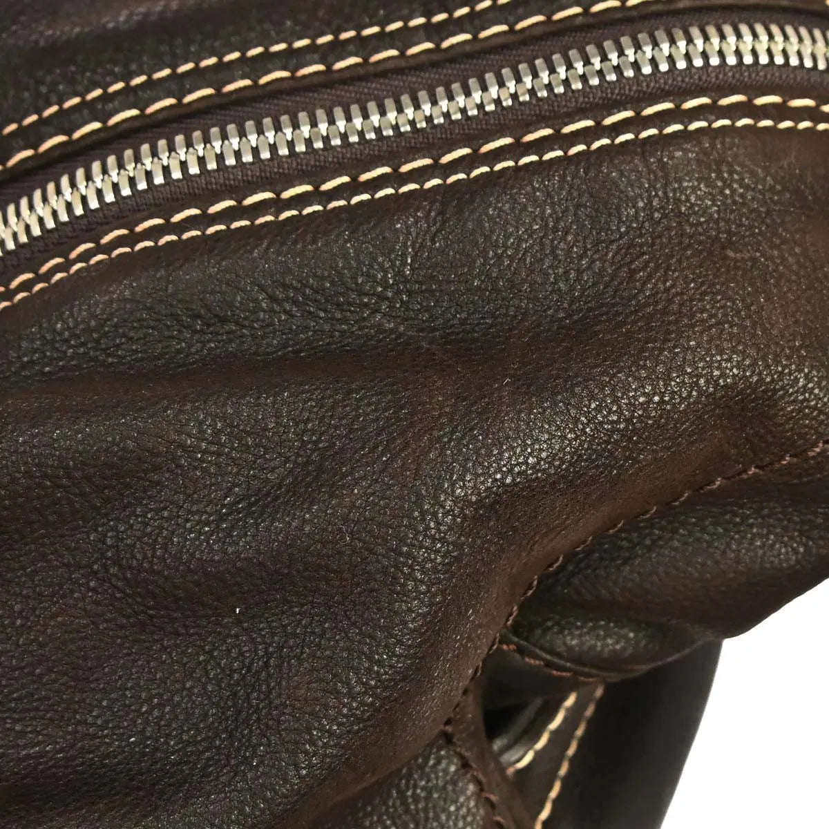 Loewe Anagram Bag Leather Brown Leather Handbag (Pre-Owned)