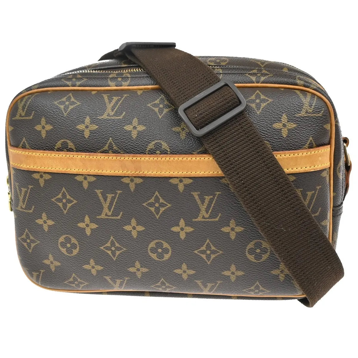 Louis Vuitton Reporter Monogram Canvas Brown Canvas Shoulder Bag Bag (Pre-Owned)