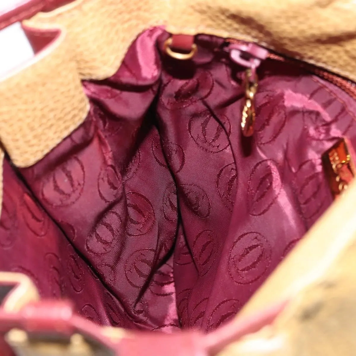Cartier Tasseled Must De Cartier Leather Brown Leather Shoulder Bag Bag (Pre-Owned)