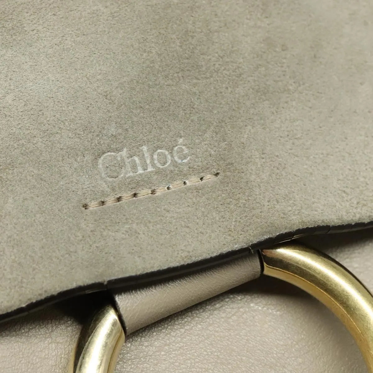 Chloe Faye Shoulder Bag Leather And Suede Beige Leather Shoulder Bag Bag (Pre-Owned)