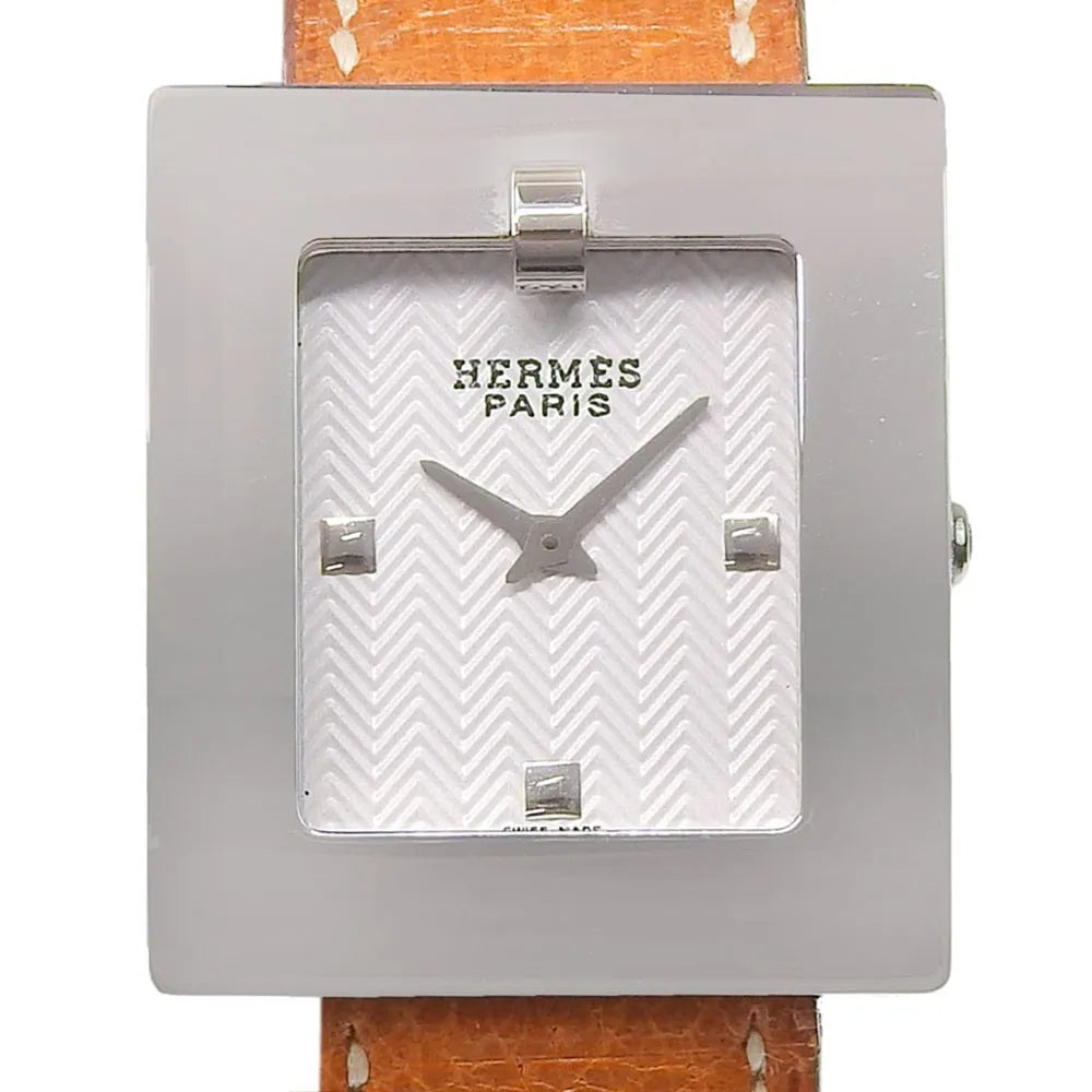 Hermes Belt Quartz Stainless Steel And Leather Watch (Pre-Owned)
