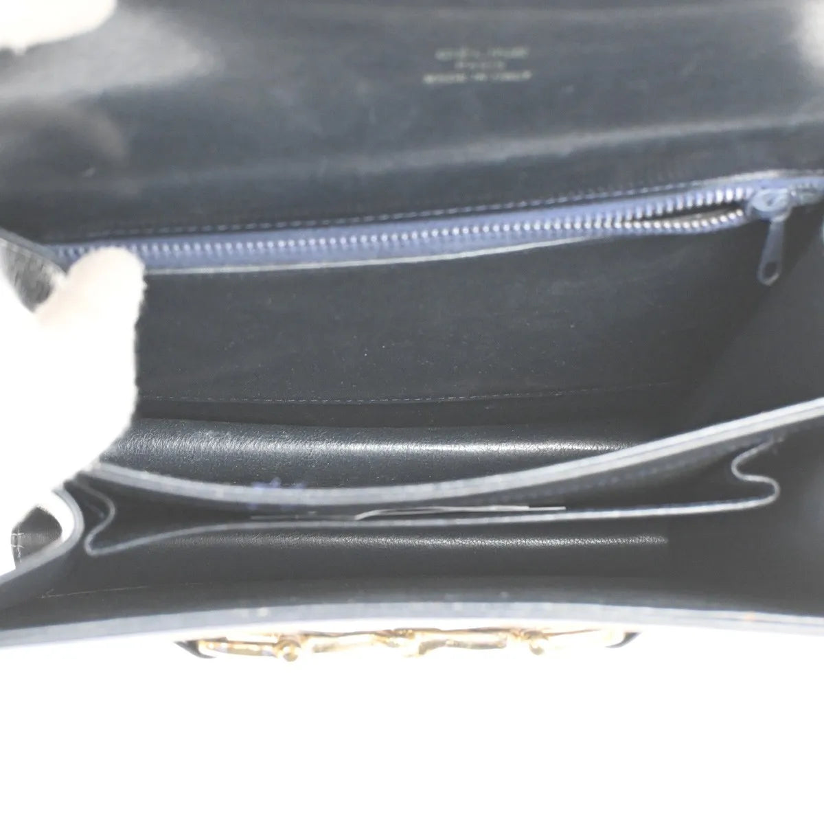Celine Horse Carriage Canvas And Leather Navy Canvas Shoulder Bag Bag (Pre-Owned)